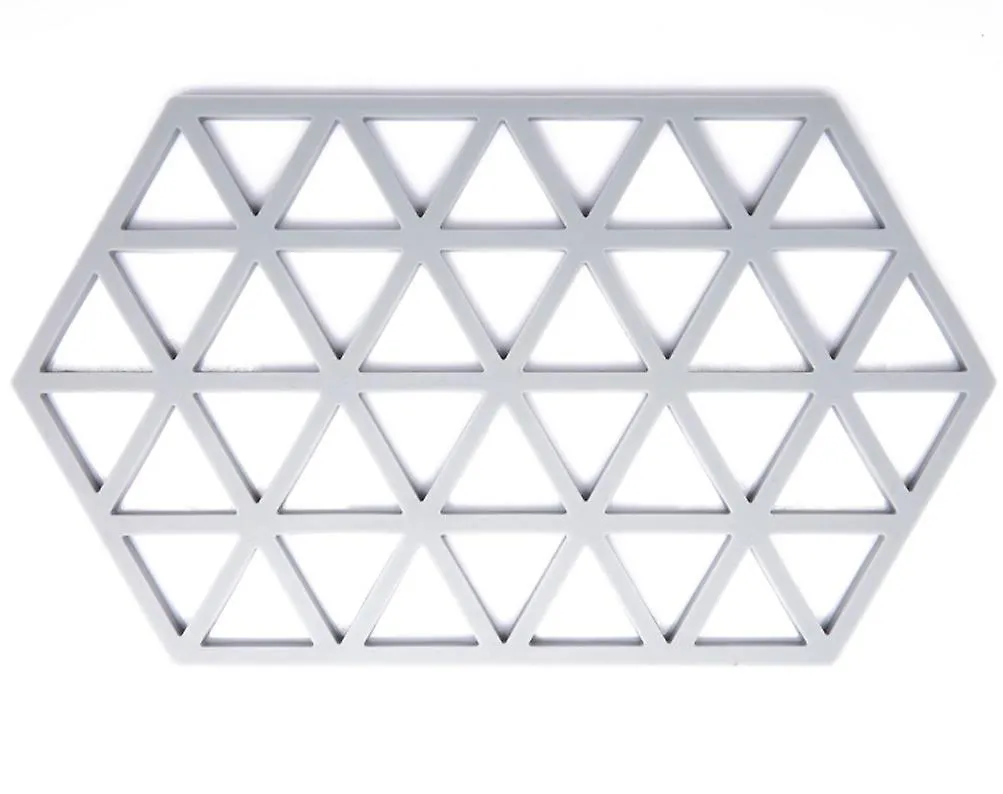 2pcs gray silicone heat insulation pad, hollow anti-scalding non-slip coaster AZ16998