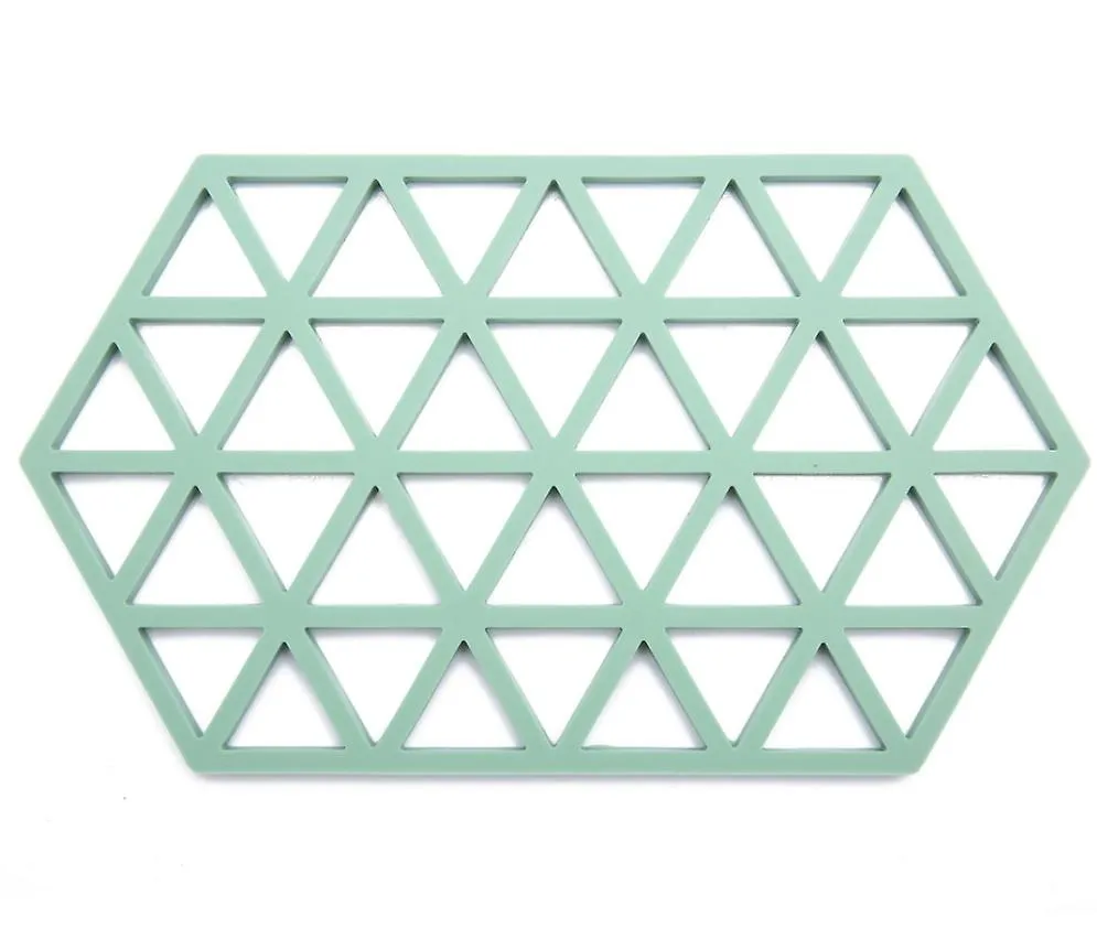 2pcs gray silicone heat insulation pad, hollow anti-scalding non-slip coaster AZ16998