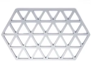 2pcs gray silicone heat insulation pad, hollow anti-scalding non-slip coaster AZ16998