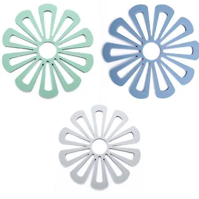2pcs gray silicone heat insulation pad, hollow anti-scalding non-slip coaster AZ16998