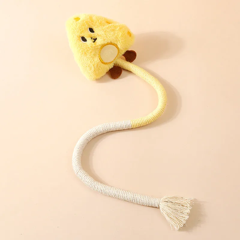 Aiitle Cute Plush Cotton Rope Cat Toys