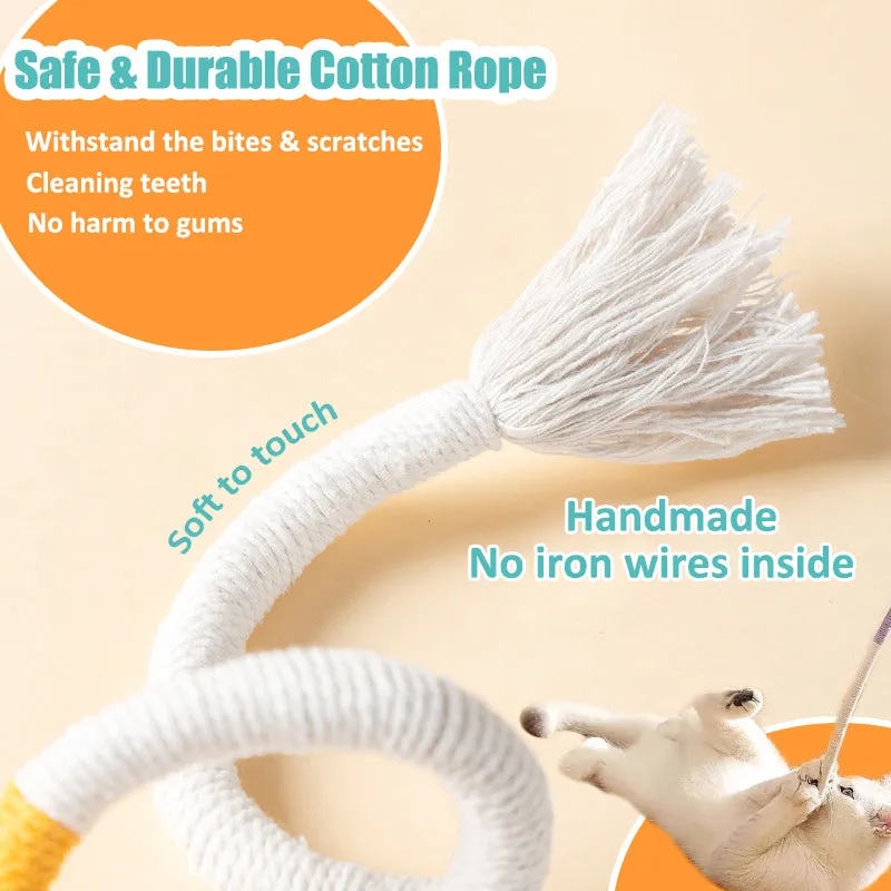 Aiitle Cute Plush Cotton Rope Cat Toys