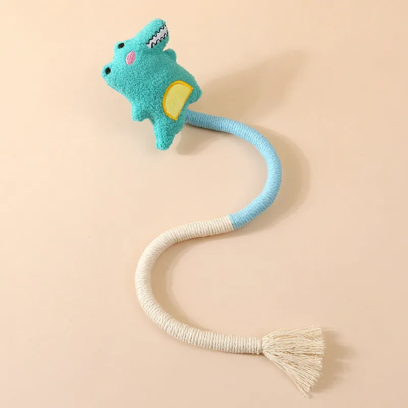 Aiitle Cute Plush Cotton Rope Cat Toys