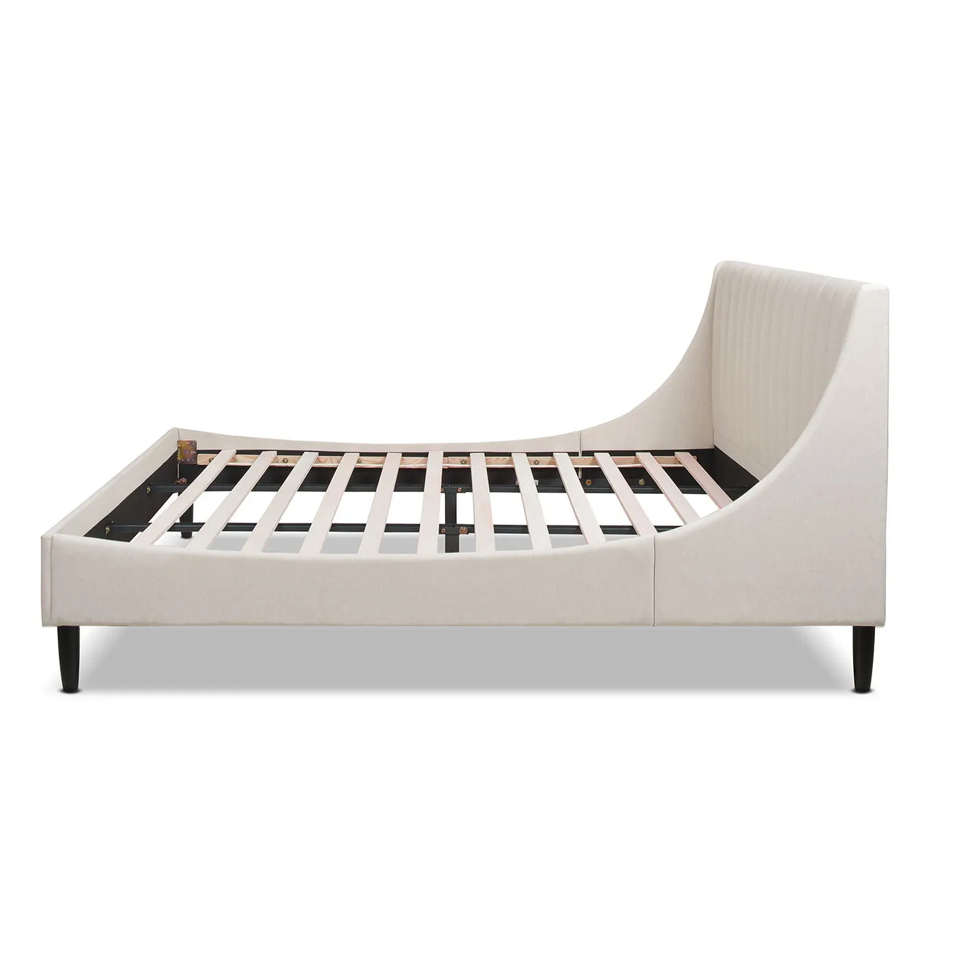 Aspen - King Vertical Tufted Headboard Platform Bed Set - Light Beige by Couch.com