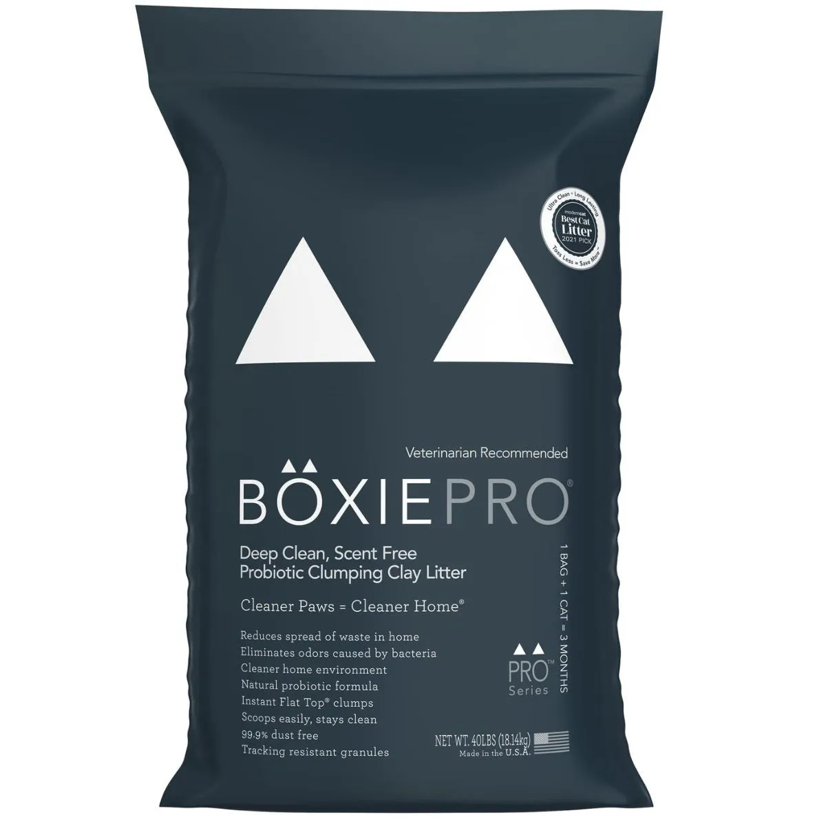 Boxiecat Pro Scent Free Clumping Cat Litter 40lb