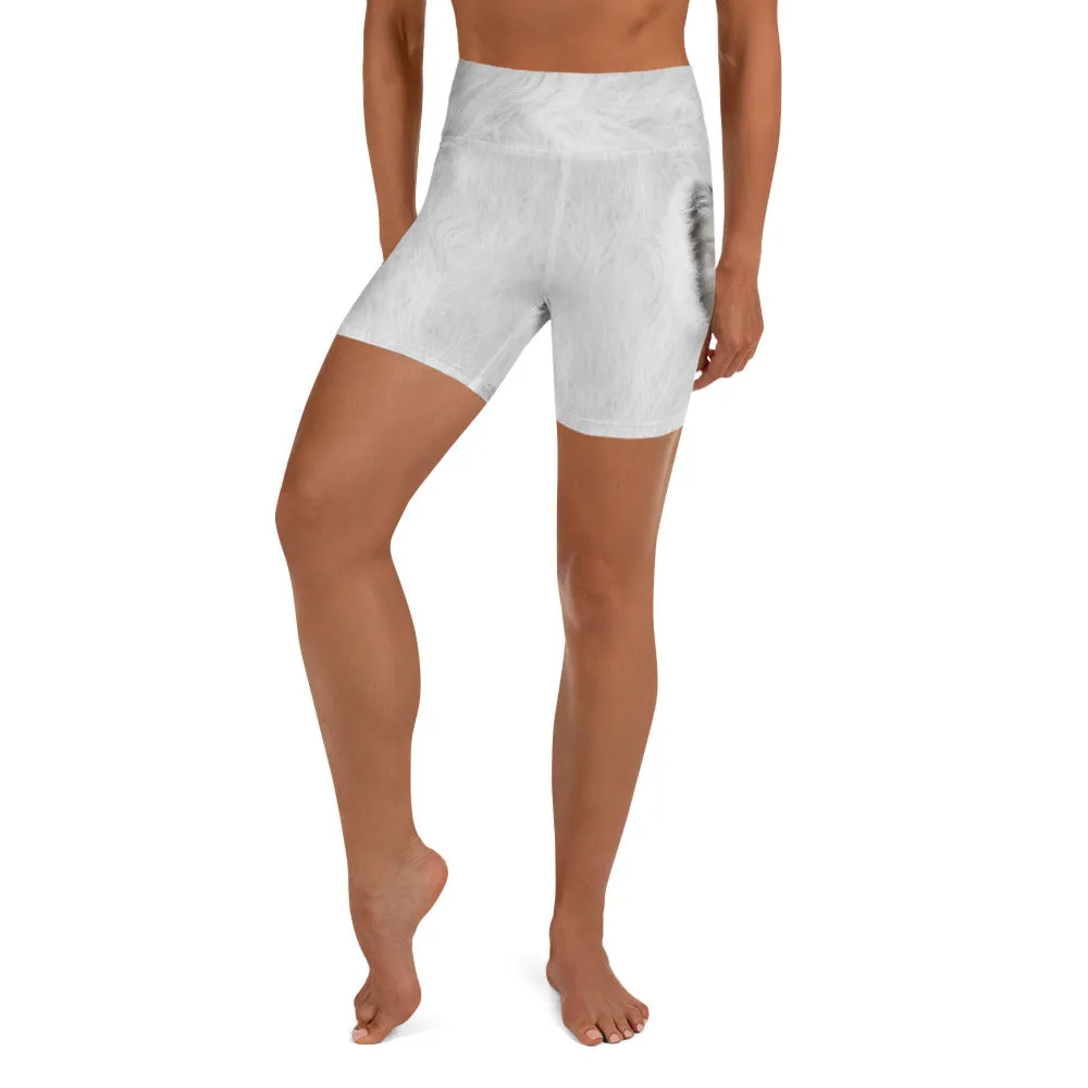 Cute Cozy Cat Yoga Shorts