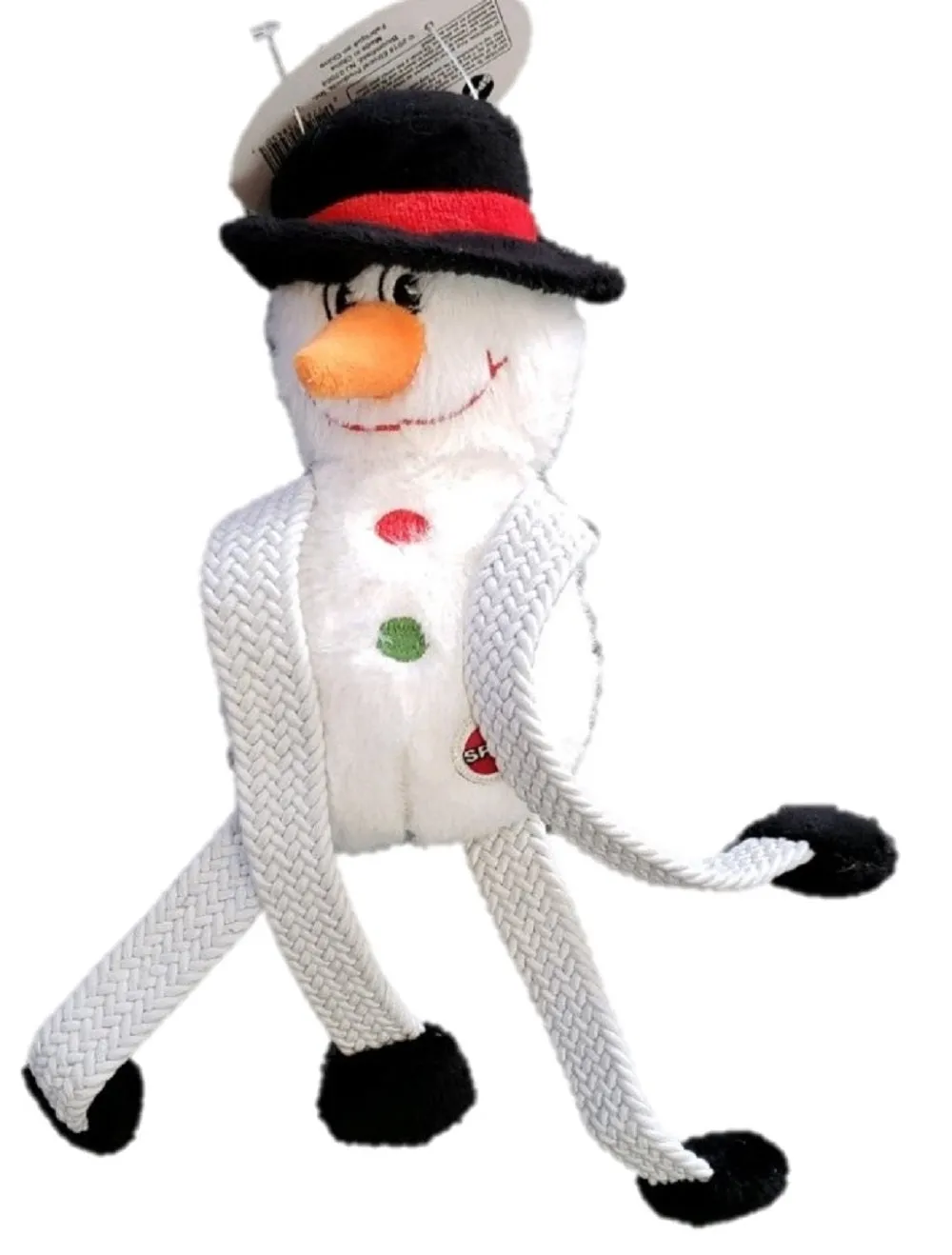 Dog Toy Ethical Pet Holiday Christmas Stretch and Pull Squeaker Toys 13"