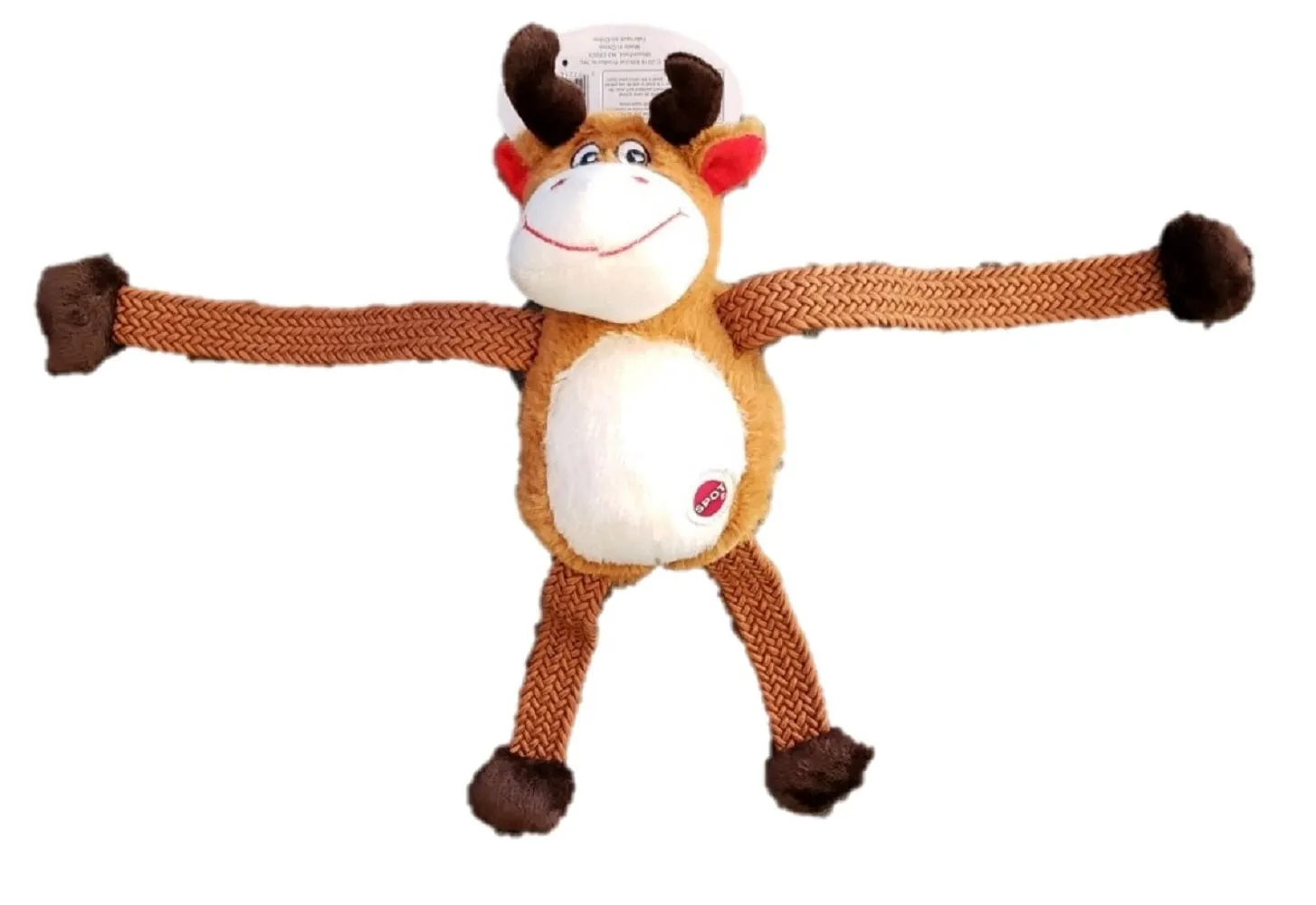 Dog Toy Ethical Pet Holiday Christmas Stretch and Pull Squeaker Toys 13"