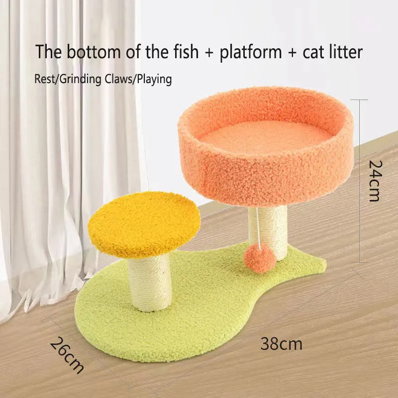 Fish Shaped Cat Stand, Cat Tree Platform