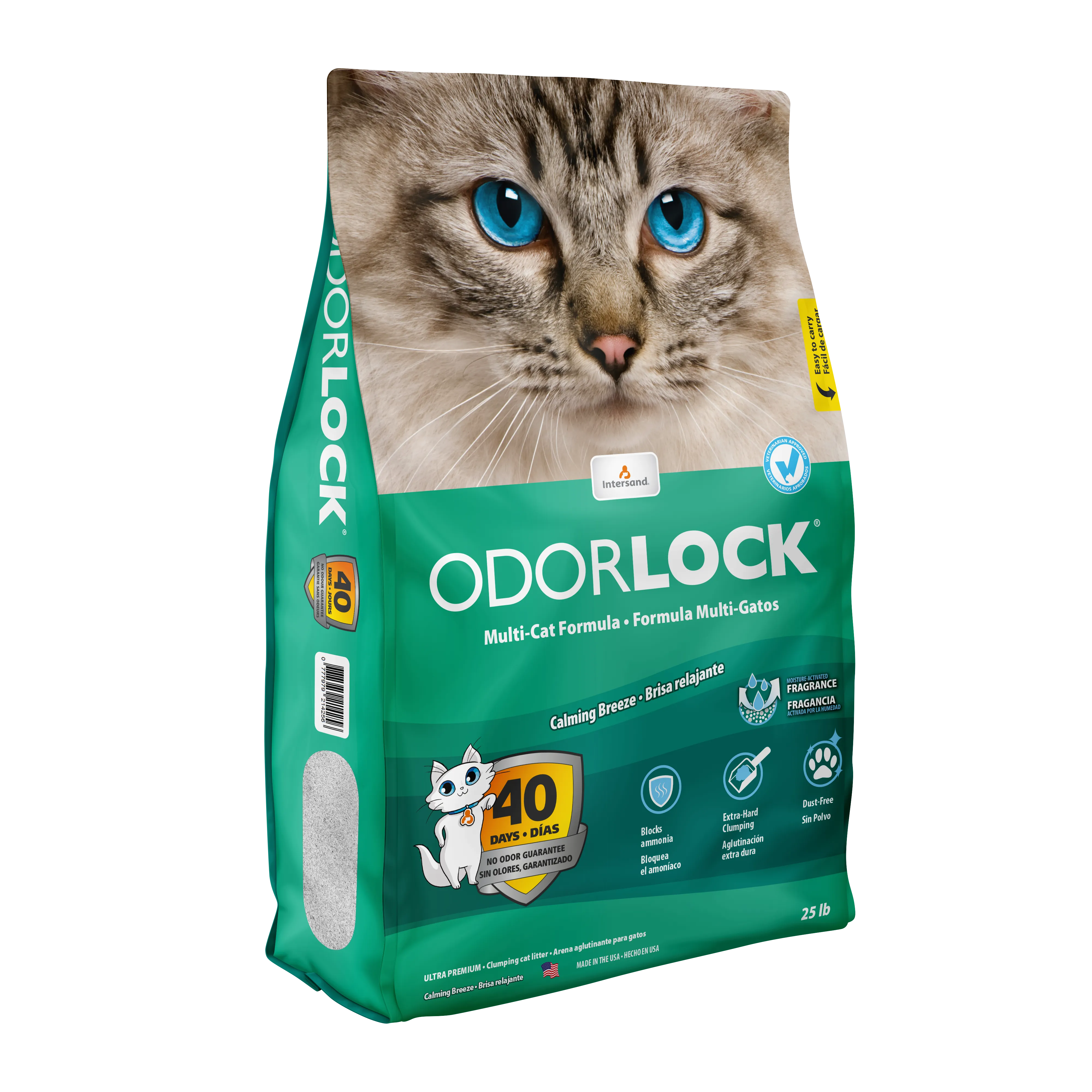 Intersand OdorLock Ultra Premium Calming Breeze Scented Multicat Cat Litter Formula