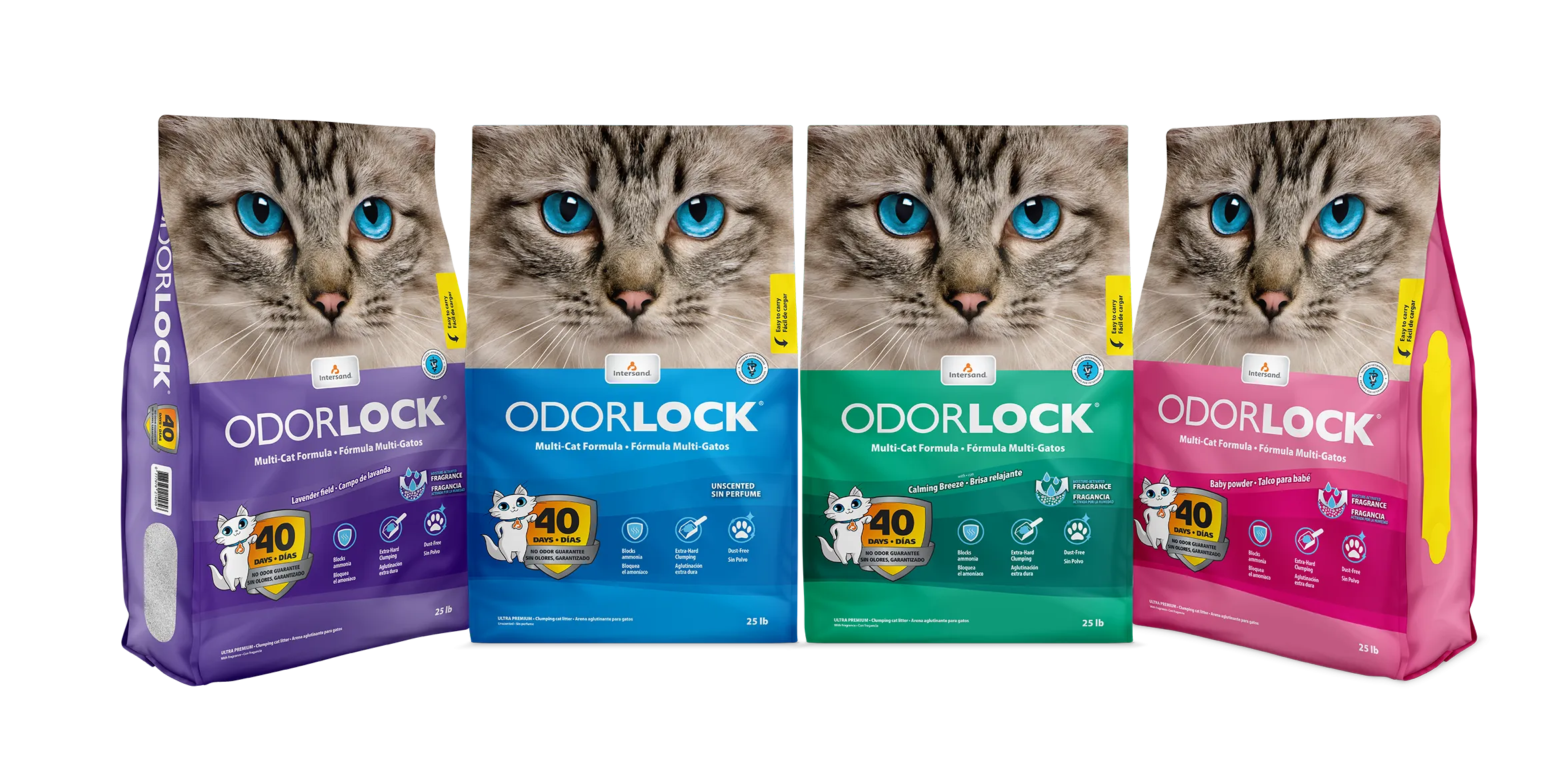 Intersand OdorLock Ultra Premium Calming Breeze Scented Multicat Cat Litter Formula