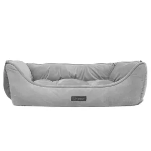 Nandog Pet Gear Plush Gray Super Soft Luxe Big Dog Bed