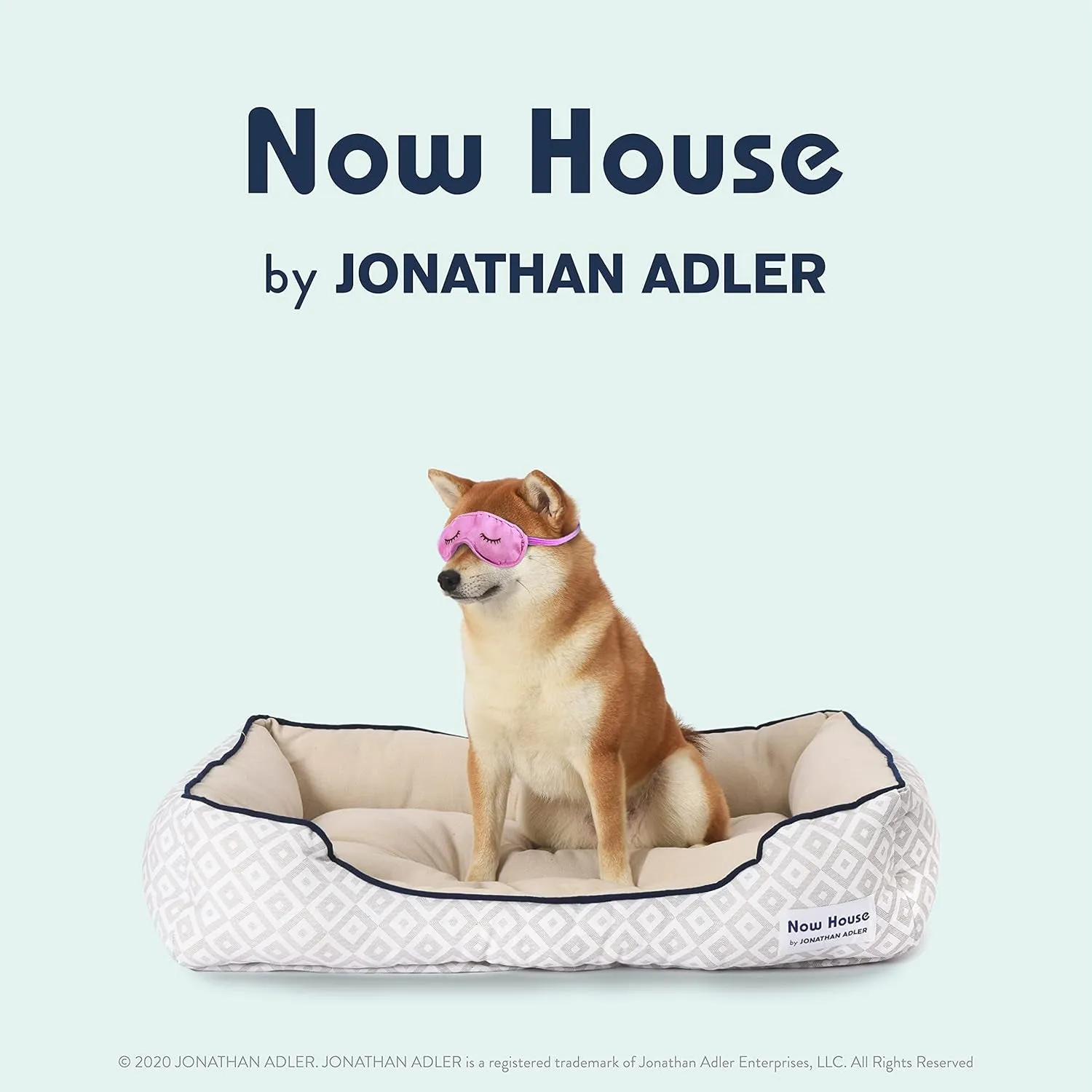 Now House for Pets by Jonathan Adler Grey Diamond Cuddler Dog Bed, Small | Small Dog Bed Washable Dog Bed for Small Dogs by