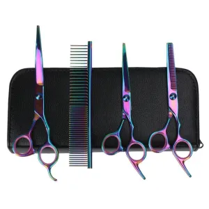 Professional Dog Grooming Scissors Set (4pcs)