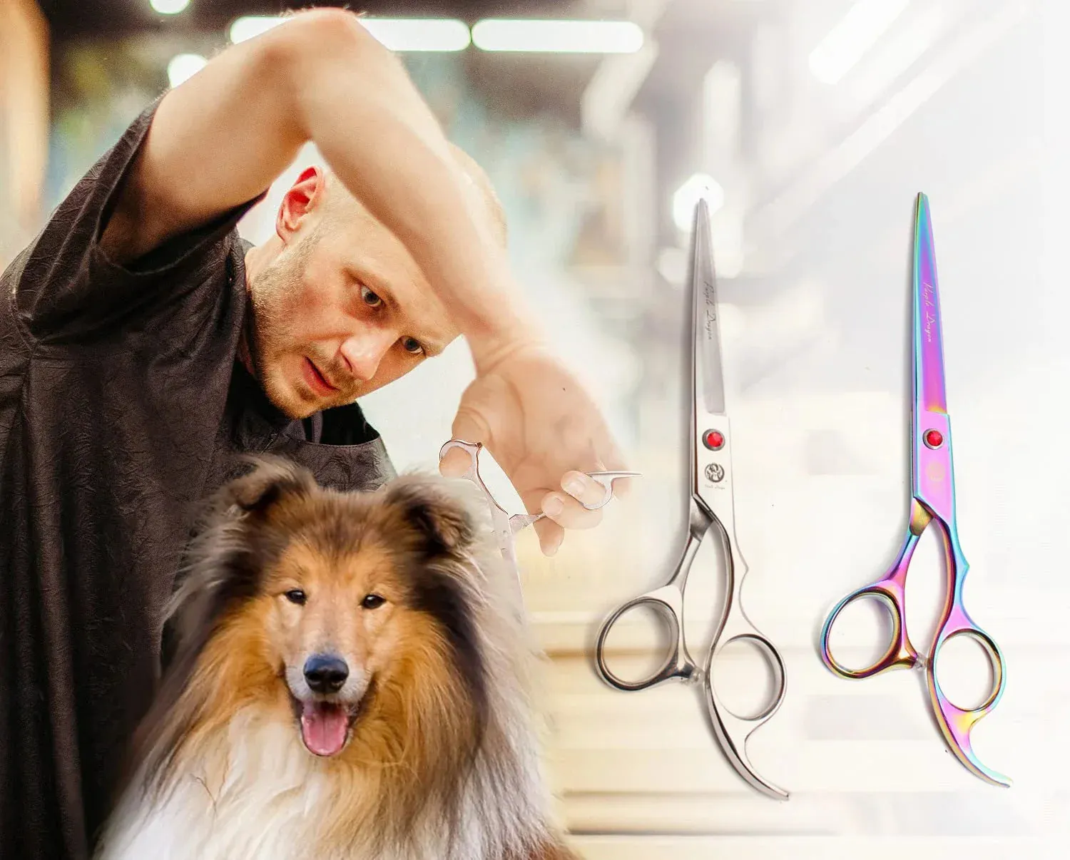 Professional Pet Grooming Scissors Set for Dogs and Cats
