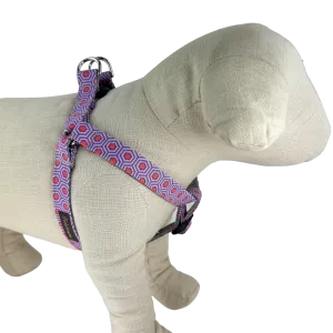 Purple/Orange Hexagon Dog Harness - 762