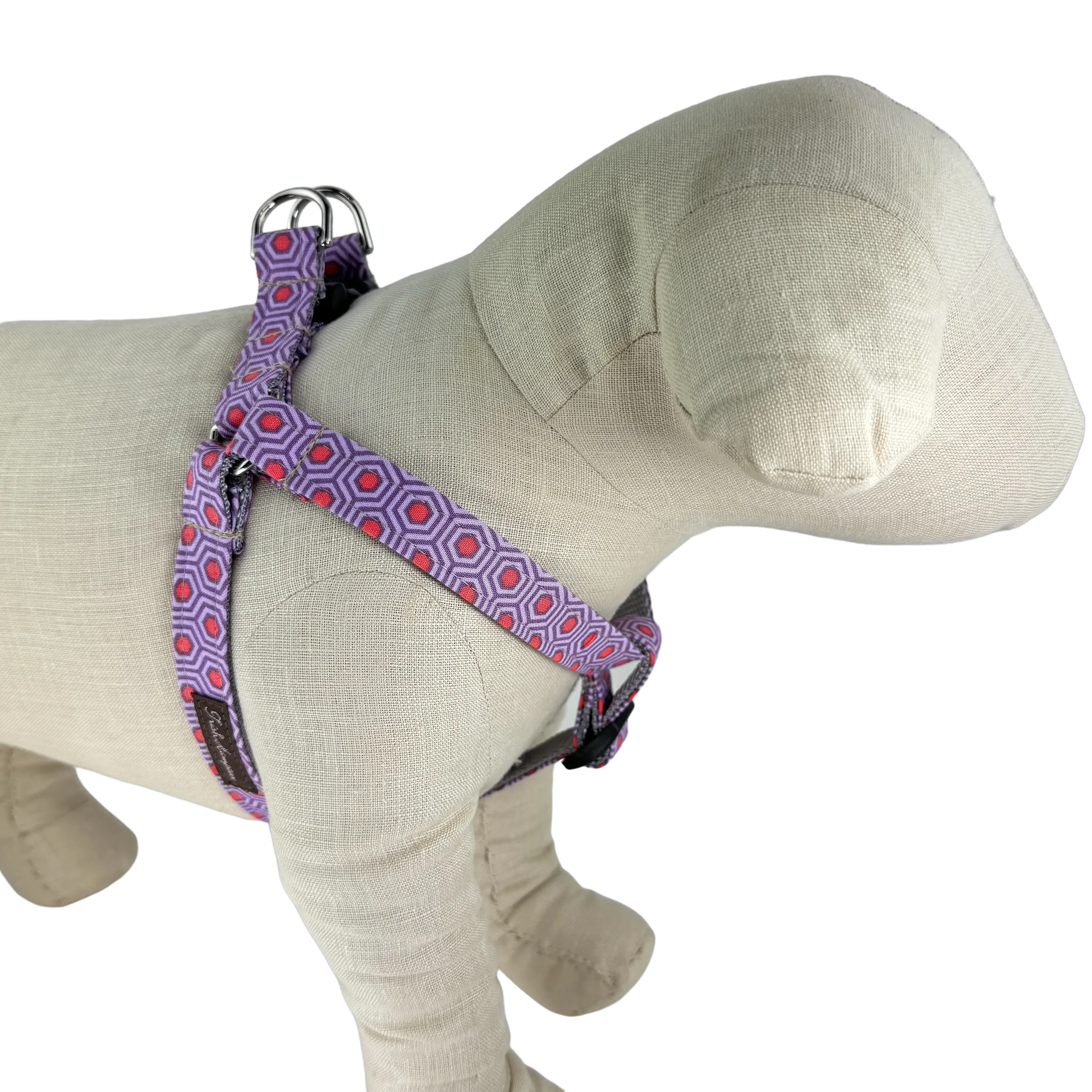 Purple/Orange Hexagon Dog Harness - 762