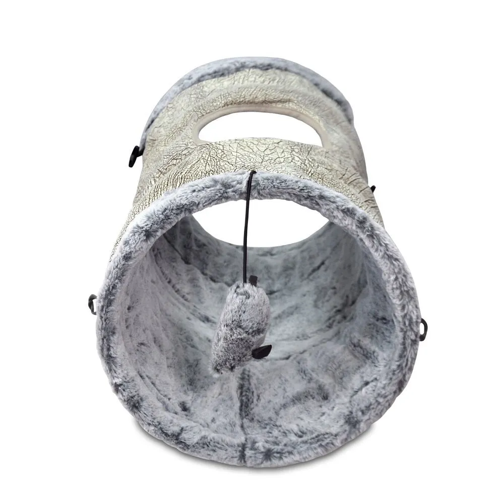 Purr & Pounce Cat Tunnel Ash Gray