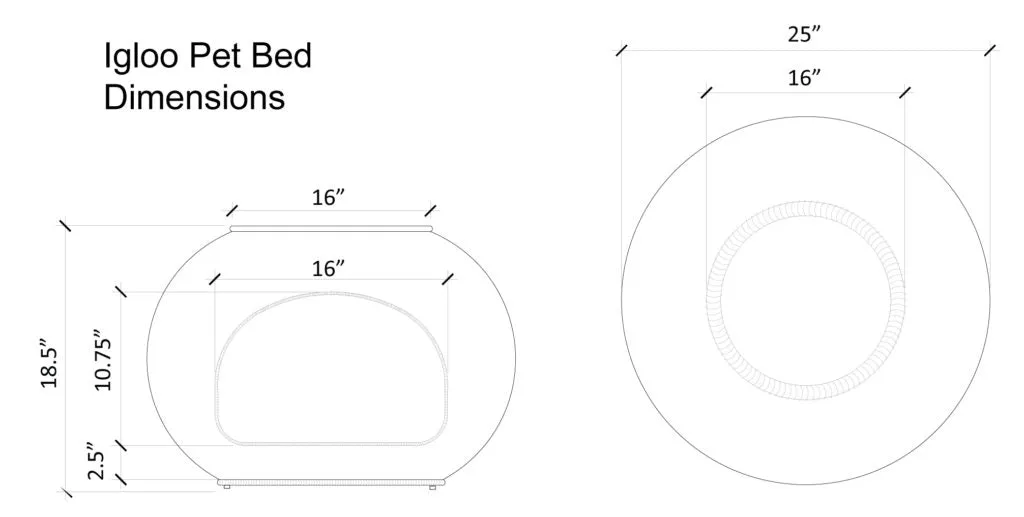 Refined Feline Deluxe Cat Igloo Bed & End Table