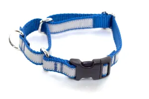 Reflective Quick Release Martingale - royal blue, 3/4" wide, M