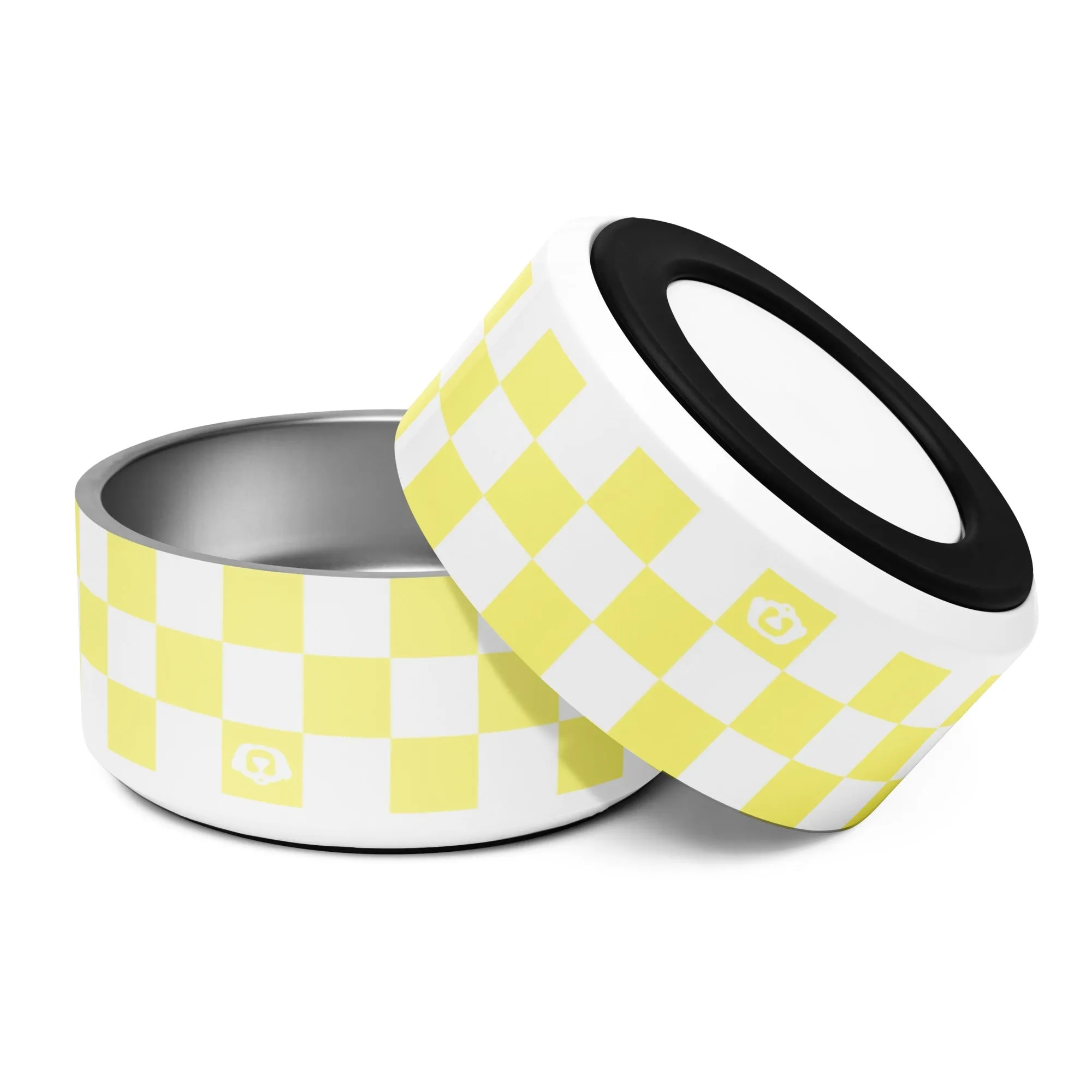 WUFORIA Checker Lemontart 32oz Dog Bowl