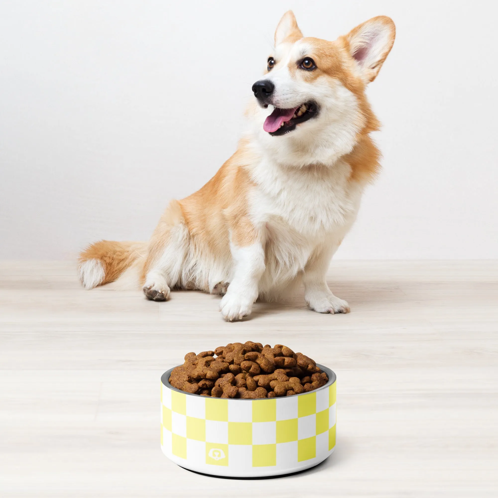 WUFORIA Checker Lemontart 32oz Dog Bowl